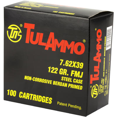 Tula Ammo FMJ AK-47 7.62x39mm FMJ 122 Grain Steel