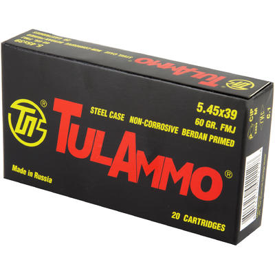 Tula Ammo FMJ 5.45x39mm 60 Grain 20 Rounds [TA5453