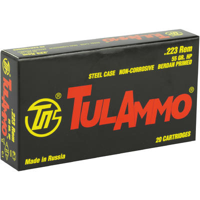 Tula Ammo 223 Remington 55 Grain HP 20 Rounds [TA2