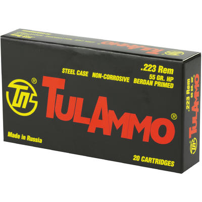 Tula Ammo 223 Remington 55 Grain HP 20 Rounds [TA2