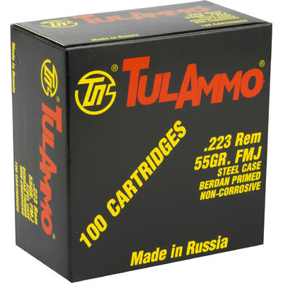 Tula Ammo 223 Remington FMJ 55 Grain Steel Case 10 Tula Ammo 223 Remington FMJ 55 Grain Steel Case 10