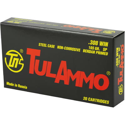Tula Ammo 308 Winchester 165 Grain SP 20 Rounds [T