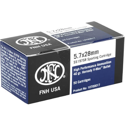 FN Herstal Ammo Sporting 5.7x28mm V-Max 40 Grain 5