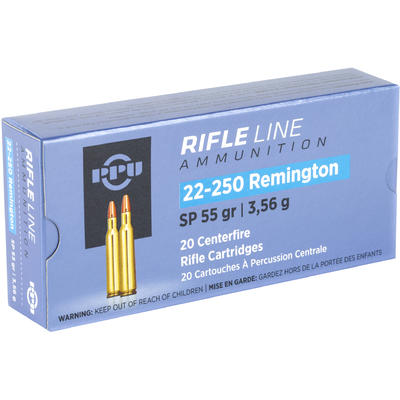 Prvi Partizan PPU Ammo 22-250 Remington 55 Grain S