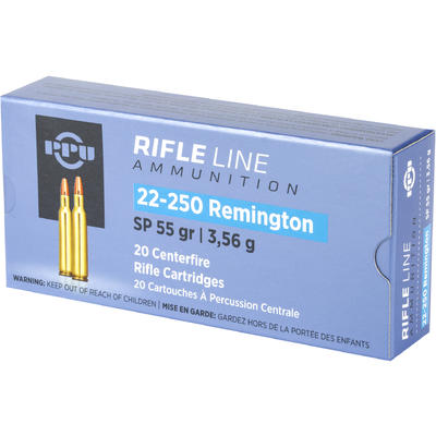Prvi Partizan PPU Ammo 22-250 Remington 55 Grain S