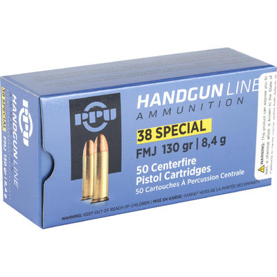 Prvi Partizan PPU Ammo 38 Special 130 Grain FMJ 50