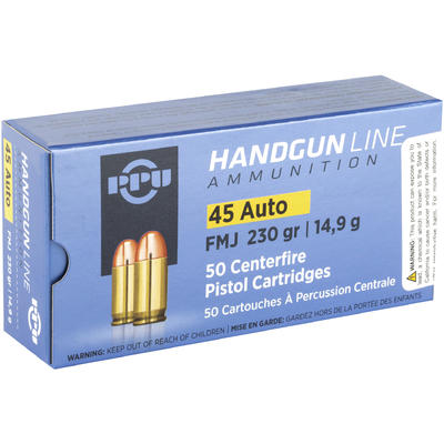 Prvi Partizan PPU Ammo 45 ACP 230 Grain FMJ 50 Rou Prvi Partizan PPU Ammo 45 ACP 230 Grain FMJ 50 Rou