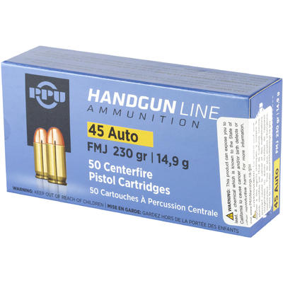 Prvi Partizan PPU Ammo 45 ACP 230 Grain FMJ 50 Rou Prvi Partizan PPU Ammo 45 ACP 230 Grain FMJ 50 Rou