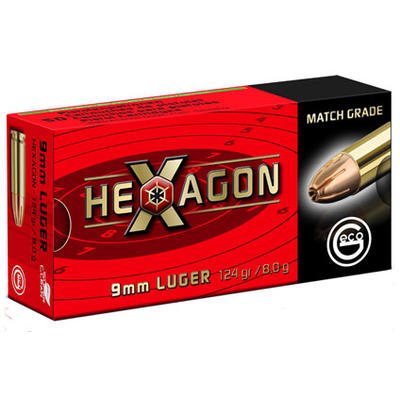 Geco Ammo Hexagon 9mm 124 Grain Hexagon 50 Rounds