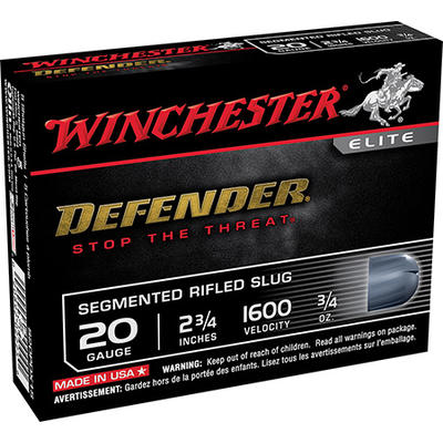 Winchester Shotshells Defender 20 Gauge 2.75in 3/4