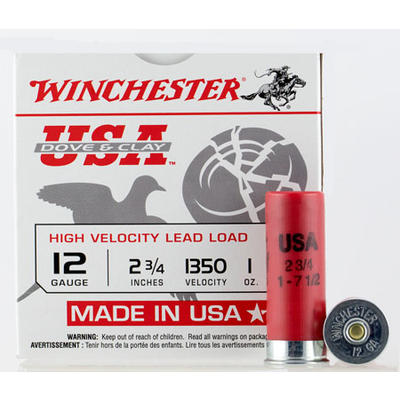 Winchester Shotshells Dove and Clay 12 Gauge 2.75i