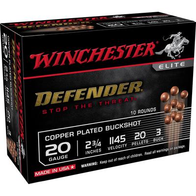 Winchester Shotshells Defender Copper 20 Gauge 2.7
