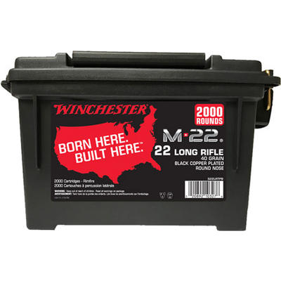 Winchester Ammo M-22 22 LR 40 Grain LRN 2000 Round