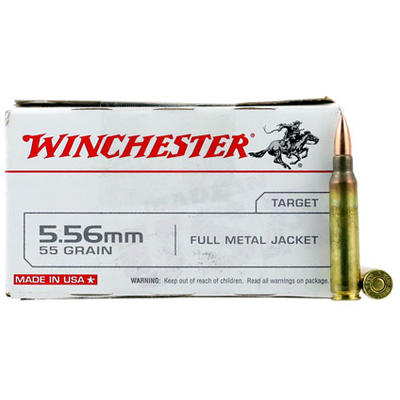 Winchester Ammo 5.56x45mm (5.56 NATO) FMJ 55 Grain Winchester Ammo 5.56x45mm (5.56 NATO) FMJ 55 Grain