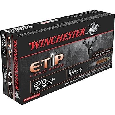 Winchester Ammo Supreme 270 WSM E-Tip Lead-Free 13