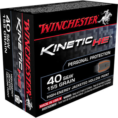 Winchester Ammo Kinetic High Energy 40 S&W 155