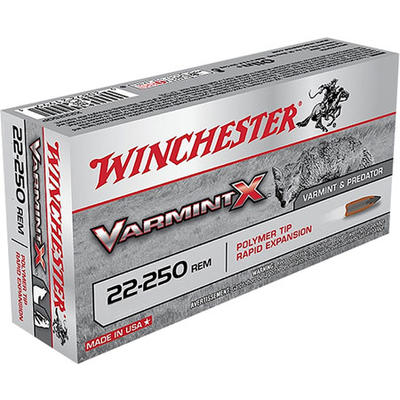 Winchester Ammo Varmint X 22-250 Remington 55 Grai
