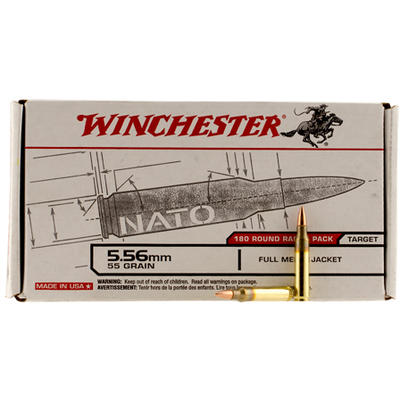 Winchester Ammo 5.56x45mm (5.56 NATO) 55 Grain FMJ