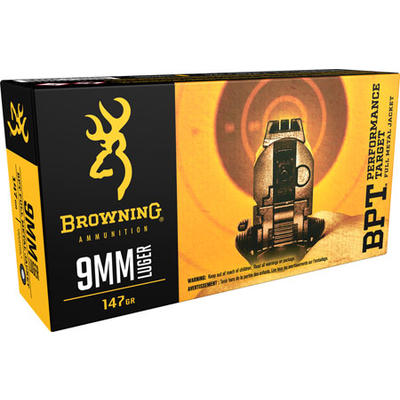 Browning Ammo BPT 9mm 147 Grain FMJ 50 Rounds [B19