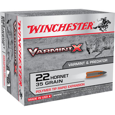 Winchester Ammo Varmint-X 22 Hornet 35 Grain 20 Ro
