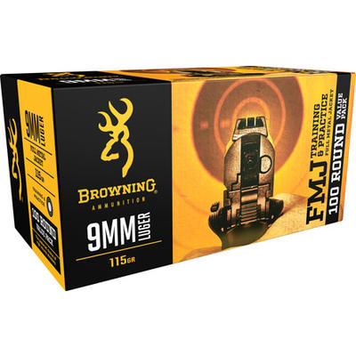 Browning Ammo Training & Practice 9mm 115 Grai