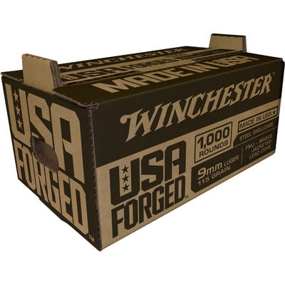 Winchester Ammo USA Forged 9mm 115 Grain FMJ 1000