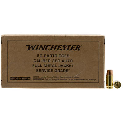 Winchester Ammo Service Grade 380 ACP 95 Grain FMJ