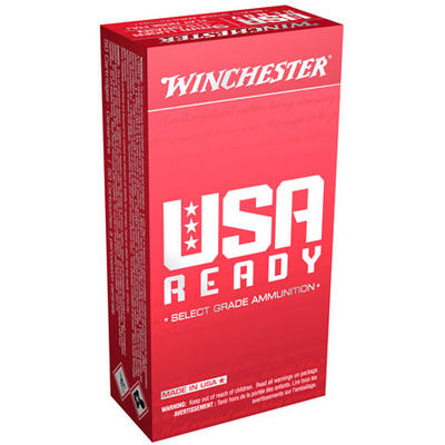 Winchester USA Ready Flat Nose FMJ Ammo