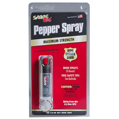 Sabre Key Ring Red Pepper Spray 3.75Hx7/8W .54oz 8