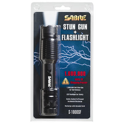Sabre 1 Million Volt Stun Gun/Flashlight Black [S1