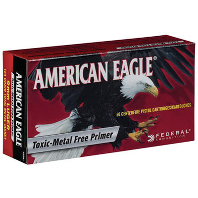 Federal Ammo American Eagle 9mm TMJ 147 Grain 50 R