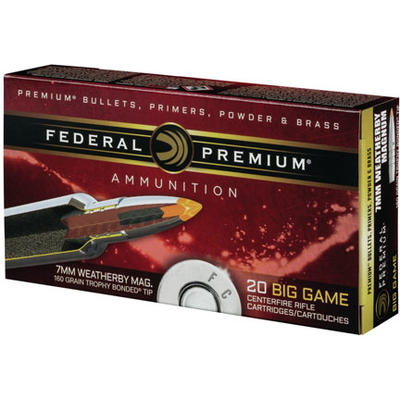 Federal Ammo Vital-Shok 7mm Weatherby Magnum 160 G