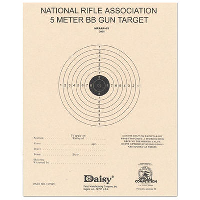 Daisy Air Rifle Paper Target 50-Pack [408]