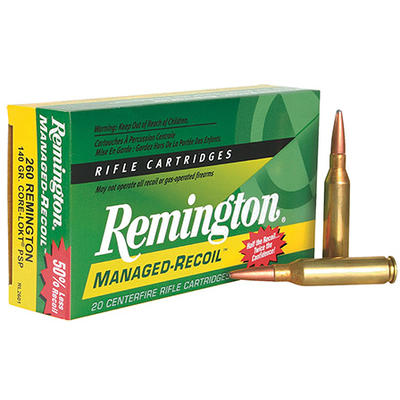 Remington Ammo 260 Remington Core-Lokt PSP 140 Gra