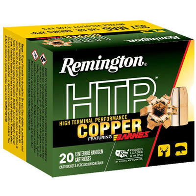 Remingtion Ammo HTP Copper 357 Mag 140 Grain Barne
