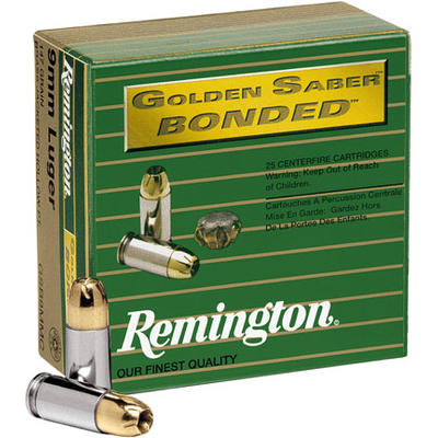 Remington Ammo Golden Saber Bonded 9mm 147 Grain B