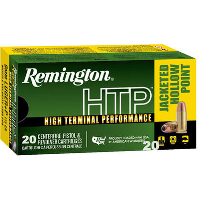 Remington Ammo HTP 9mm+P Luger 115 Grain JHP 20 Ro