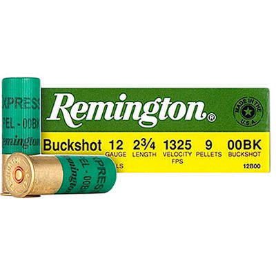 Remington Shotshells 12 Gauge 00 Buckshot 25 Round