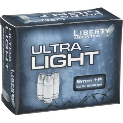 Liberty Ammo Ultra-Light 9mm+P Luger 50 Grain Copp