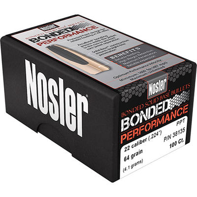 Nosler Reloading Bullets Bonded 22 Caliber .224 64
