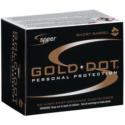 Speer Ammo Gold Dot 9mm+P Gold Dot HP 124 Grain 20