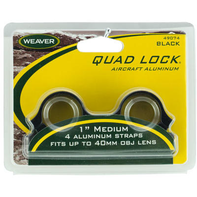 Weaver Quad-Lock Rings Quad Lock High 1in Dia Blac