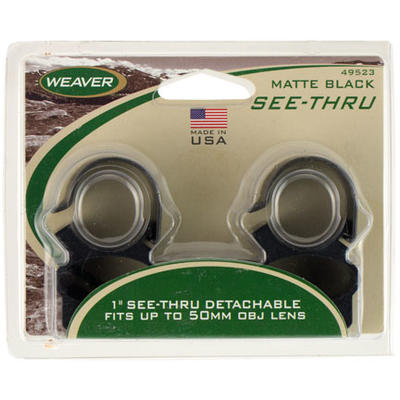 Weaver Detachable See Thru 1in 1in Dia Matte Black