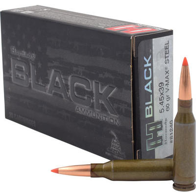 Hornady Ammo Black 5.45x39mm 60 Grain V-Max 20 Rou