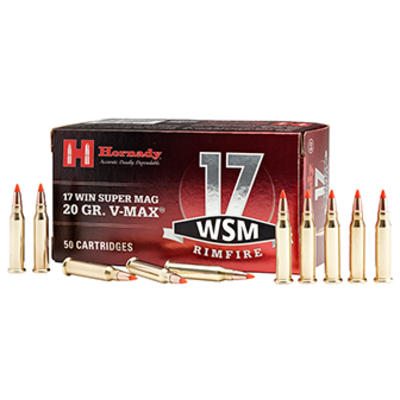 Hornady Rimfire Ammo 17 Win Super Magnum 20 Grain