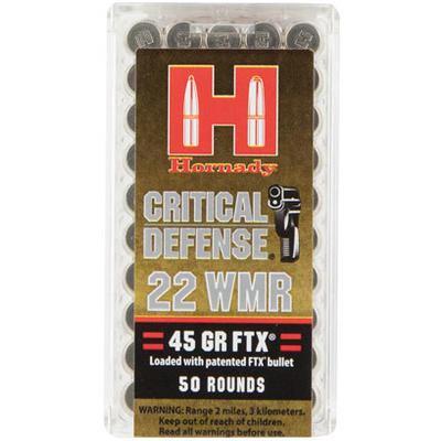 Hornady Rimfire Ammo Critical Defense FTX .22 Magn