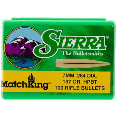 Sierra Reloading Bullets MatchKing 7mm .284 197 Gr