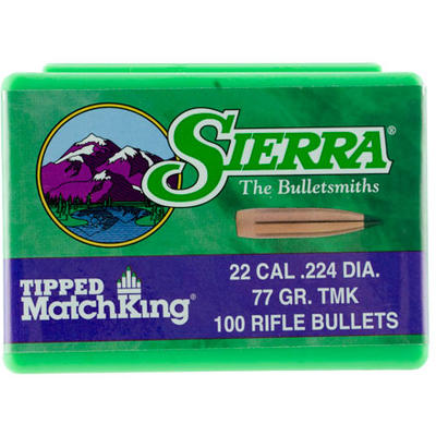 Sierra Reloading Bullets Tipped MatchKing 22 Calib
