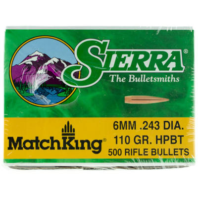 Sierra Reloading Bullets MatchKing 6mm .243 110 Gr