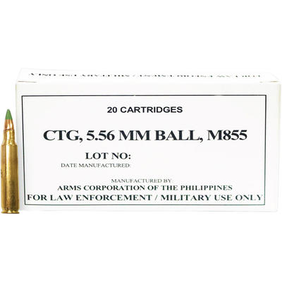 Armscor Ammo M855 5.56x45mm (5.56 NATO) 62 Grain F